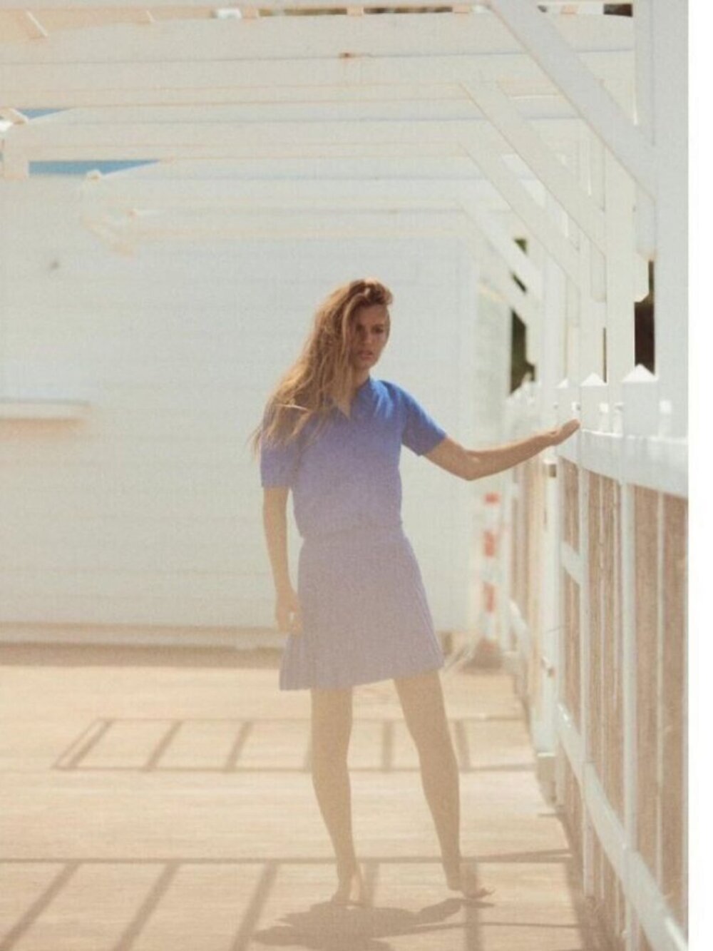 Zara | Pleated Knit Skirt In Blue - Picture 2 of 12